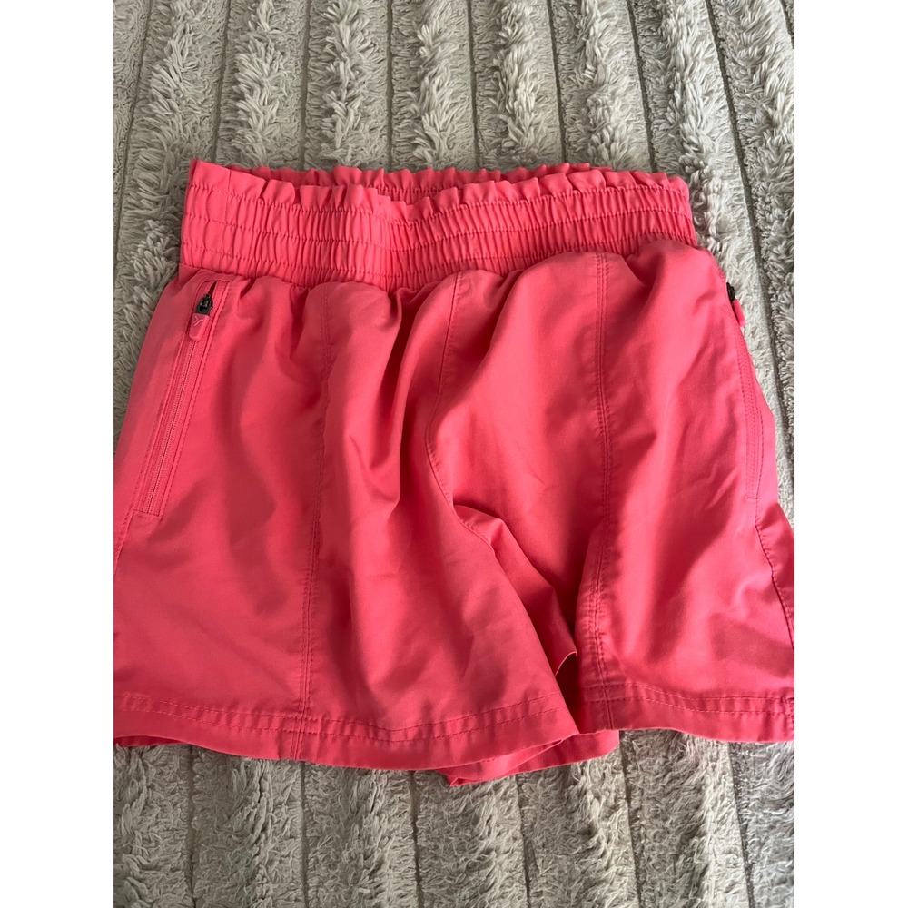 Old Navy Girls StretchTech Pink Active Shorts Size L 10-12 Zipper Pockets